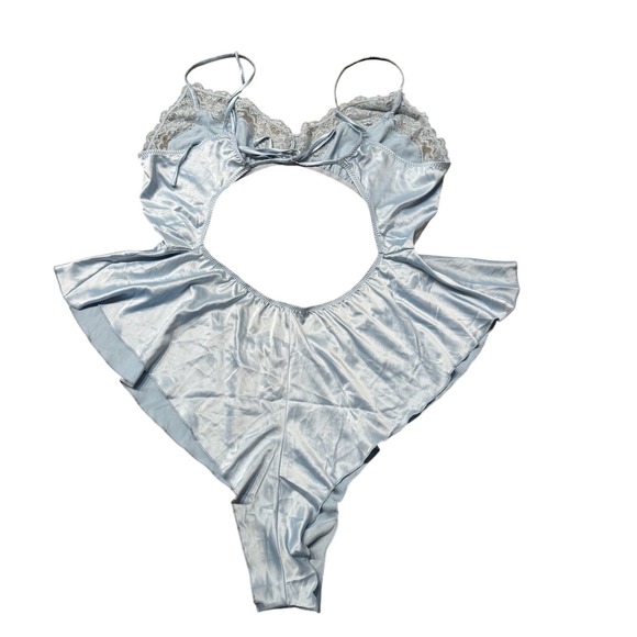 NWOT SKIMS Teddy Bodysuit Light Blue Lace Trim Cutout Size 3X - Picture 3 of 5